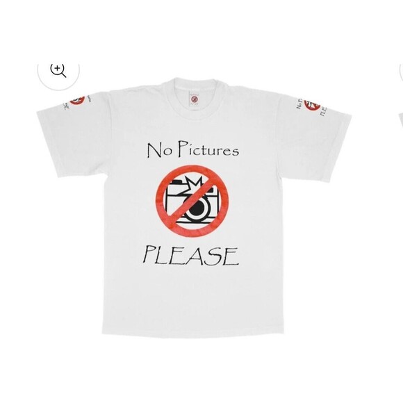 No Pictures Please" Oversized Tall Tee T-Shirt (Limited "White" Edition)
